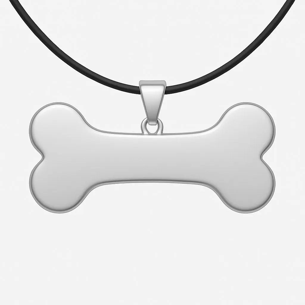 Pendentif Os Personnalisable pour Chien – Argenté ou Doré