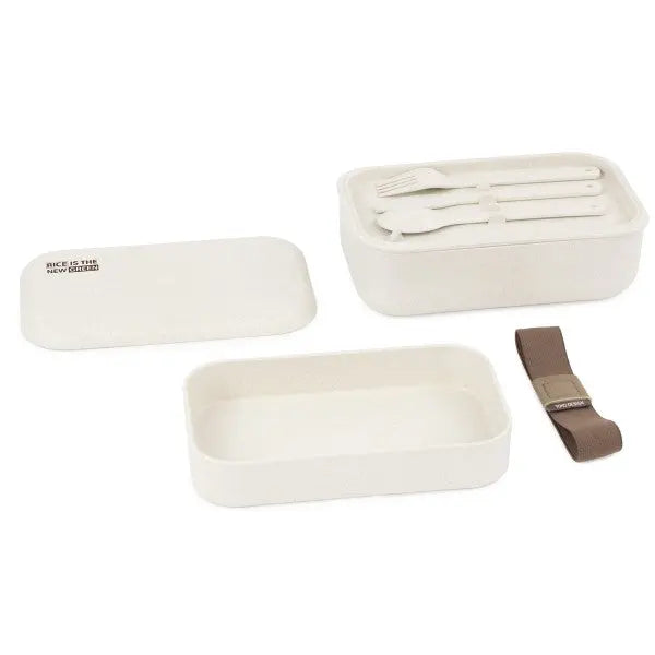 Lunchbox écologique à personnaliser avec votre texte. Compacte et pratique, elle contient ses couverts et s’emporte partout. Idéal comme cadeau personnalisé.