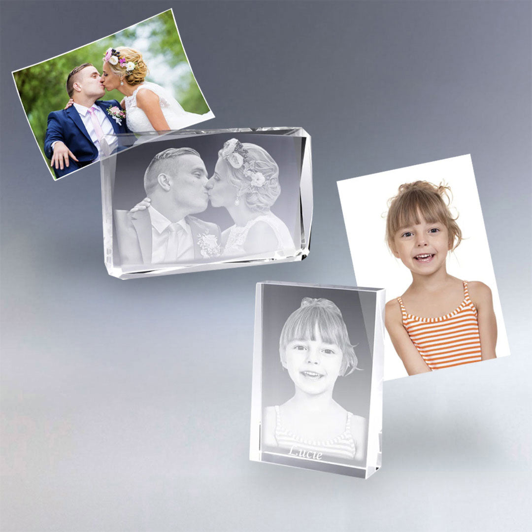 Blocs en verre facettés à personnaliser