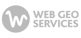 Logo de Web Geo Services, client Zephyr Pro pour la création de trophées personnalisés en verre.