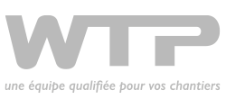 Logo de l'entreprise WTP, spécialisée dans les chantiers professionnels, partenaire client de Zephyr Pro.