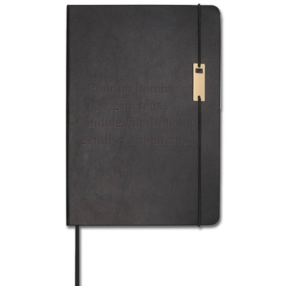 Coffret Cadeau Legato – Carnet A5 et Stylo Roller Personnalisable Noir
