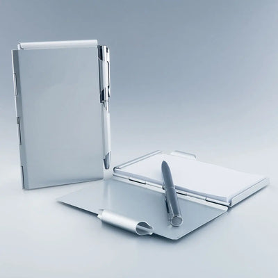 Bloc Notes Métal Personnalisable avec Stylo Zephyr Paris