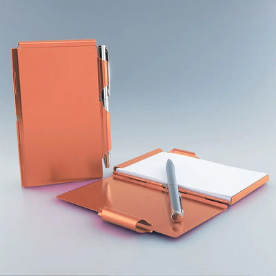 Bloc Notes Métal Personnalisable avec Stylo Zephyr Paris