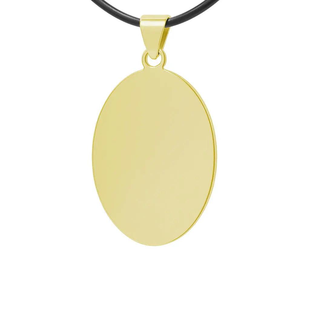 Pendentif Ovale Personnalisable Doré