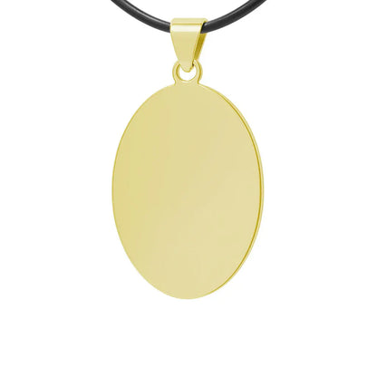 Pendentif Ovale Personnalisable Doré