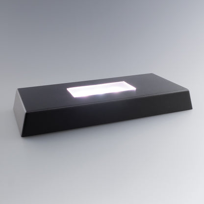 Socle rond rotatif à LED multicolore, présenté sans bloc en verre, parfait pour sublimer les gravures 3D personnalisées grâce à sa lumière blanche intégrée.